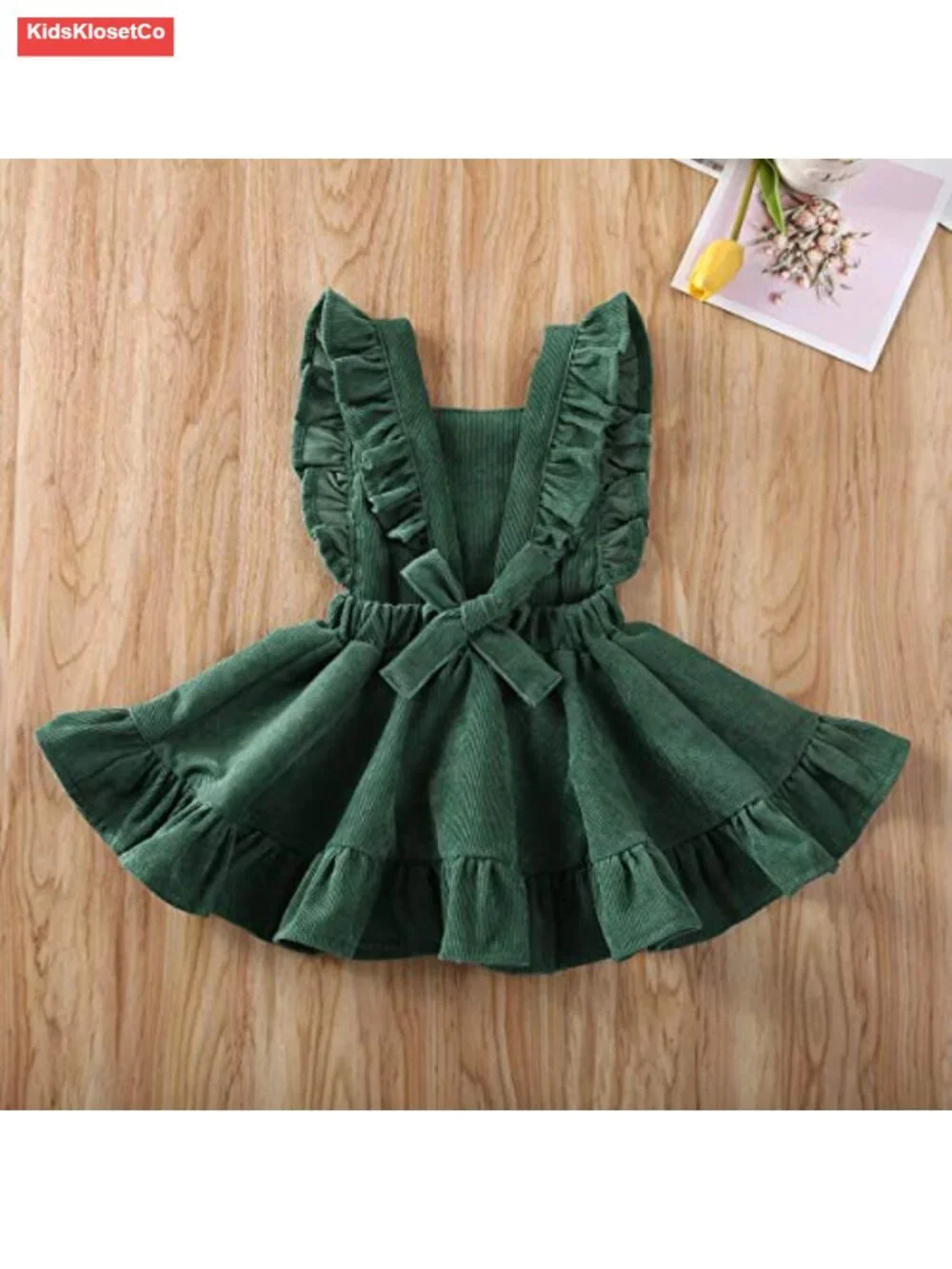 Baby Girl Velvet Suspender Skirt Ruffled Sleeveless Dress Summer Outfit